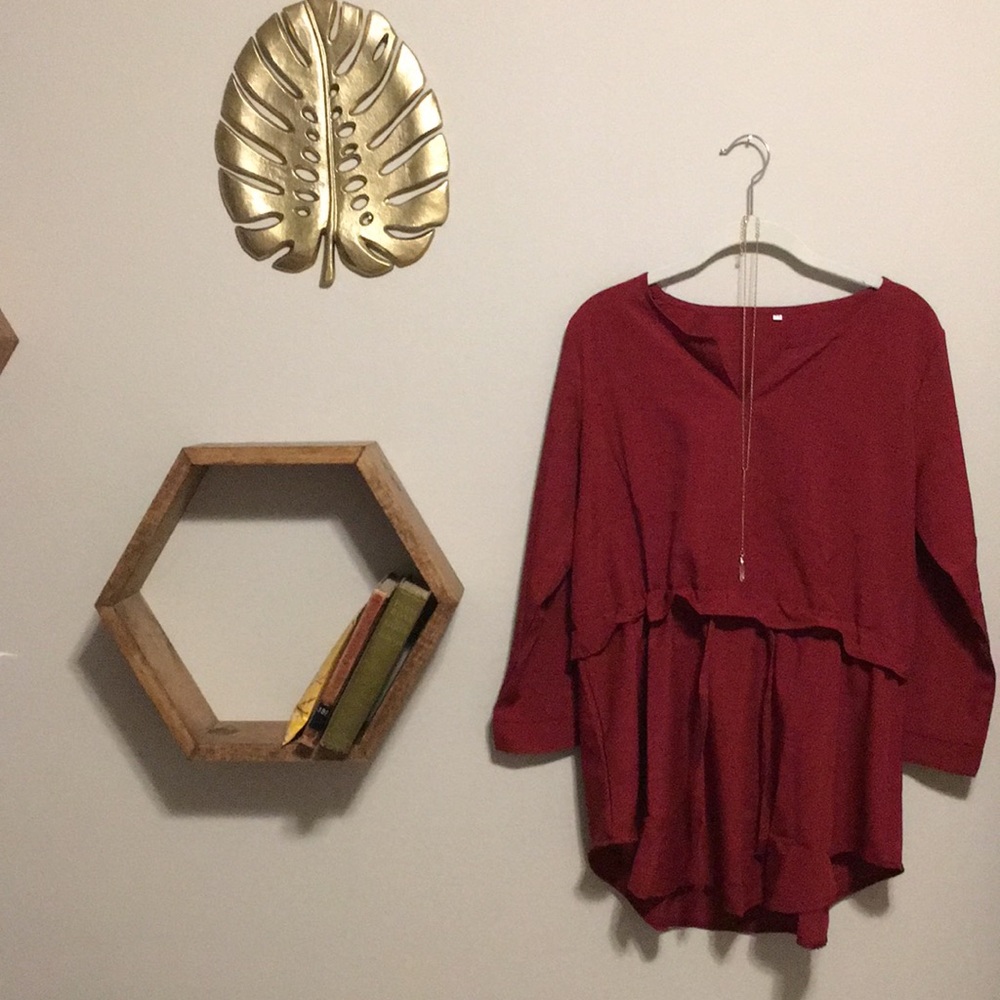 Red top perfect for work or casual wear
